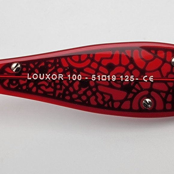 Jean Lafont Louxor 100 Red Black Frame Black Gradient Lens Sunglasses w/ Case main image 6